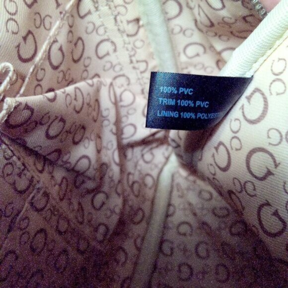 Guess Monogram Logo Mini Backpack Tan And Cream - Picture 9 of 17